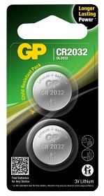 Bilde av GP Knappcellsbatteri Lithium CR2032 (2-pack)