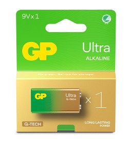 Bilde av GP Ultra Alkaline 9V-batteri 1604AU/6LF22 (1-pakk)