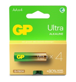 Bilde av GP Ultra Alkaline AA-batteri 15AU/LR6 (4-pakk)