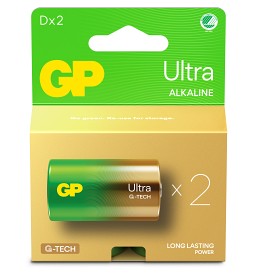 Bilde av GP Ultra Alkaline D-batteri 13AU/LR20 (2-pack)