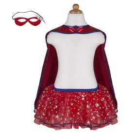 Bilde av Great Pretenders Set med kjol, cape och mask (Superhero)