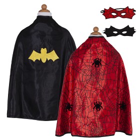Bilde av Great Pretenders Set med vändbar cape och mask (Spiderman/Batman)