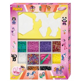Bilde av Hama Midi Giant Giftbox 7200 st (Rosa box)