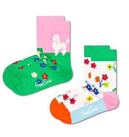 Bilde av Happy Socks 2-pack Poodle & Flowers Sokker