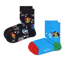 Bilde av Happy Socks 2-Pack Kids Tiger Sock