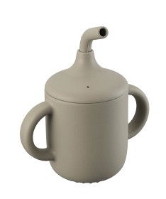 Bilde av I'm Cute Tutekopp med sugerør (Taupe)