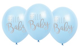 Bilde av JaBaDaBaDo Ballonger Hello baby (blå)