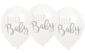 Bilde av JaBaDaBaDo Ballonger Hello baby (vit)