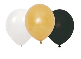 Bilde av JaBaDaBaDo Ballonger 9 st (Svart Vit Guld)