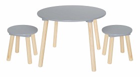 Bilde av JaBaDaBaDo Bord og två pallar (Grey)