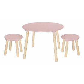 Bilde av JaBaDaBaDo Bord og to krakker (Rosa)