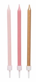 Bilde av JaBaDaBaDo Tårtljus (rosa/guld)