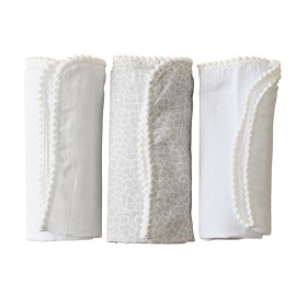 Bilde av Jack o Juno Pom Pom Mini Musselintepper (Pearl & Giraffe Gray)