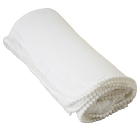 Bilde av Jack o Juno Pom Pom Musselinteppe (Pearl)