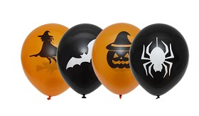 Bilde av Joker Halloween Ballonger 6-pack (Svart/orange)