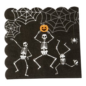 Bilde av Joker Halloween Servetter 16 st (Skelett)