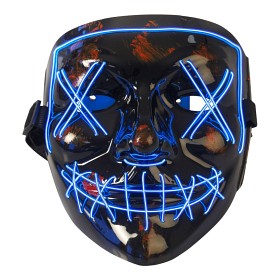 Bilde av Joker Mask med Ledljus (Blå)