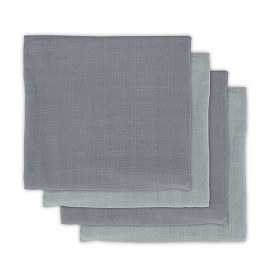 Bilde av Jollein Bamboo Muslin filt 70x70cm 4-pakning (grå)