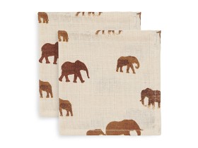 Bilde av Jollein Muslinfilt 115x115cm Meadow 2-pakning (Savannah)