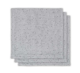 Bilde av Jollein Tvättlappar/Snuttefiltar Dots 3-pack (Grå)