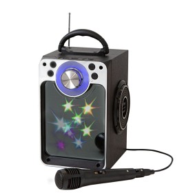 Bilde av Karaokemaskin med lyssterk mikrofon og bluetooth (svart)