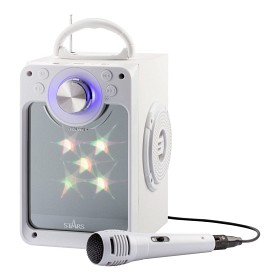 Bilde av Stars Karaokemaskin med lyssterk mikrofon og bluetooth (hvit)