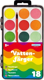 Bilde av Kärnan Vannfarger med pensel 18 stk