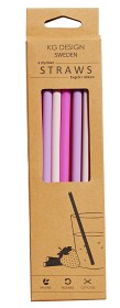 Bilde av KG Design Sugrör i Silikon (Rosa mix)