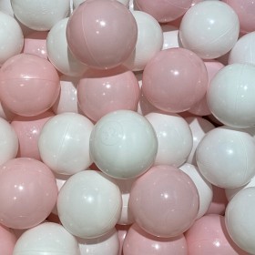 Bilde av KiDKii Ektra Baller 100st (Lys rosa/Hvit)