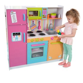 Bilde av Kidkrafts store og lyse Deluxe trekjøkk