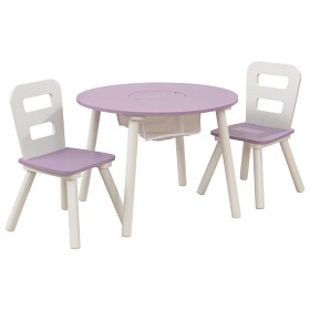 Bilde av Kidkraft Rundt Oppbevaringsbord og Stolsett (Lavender)
