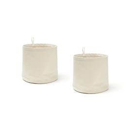 Bilde av Kids Concept Förvaring textil cylinder 2-pack (Naturvit)