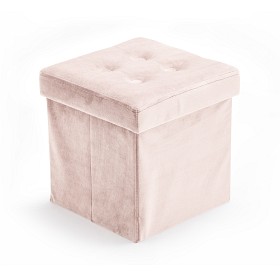 Bilde av Kids Concept Sittpuff med Förvaring (Sammet Rosa)