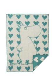 Bilde av Klippan Yllefabrik Ullfilt Moomin Heart (Blue)