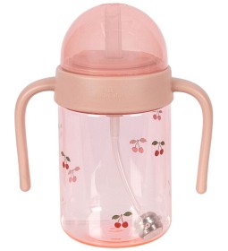 Bilde av Konges Slöjd Babyflaske med Håndtag (Cherry Blush)