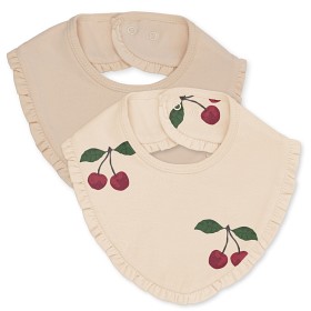 Bilde av Konges Sløjd Drybibs Volang 2-p (Ma Grande Cerise/Nouvelle Peach)