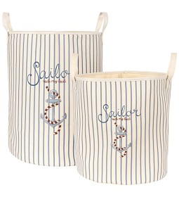 Bilde av Konges Slöjd Oppbevaringskurv 2-pack (Sailor Stripe)