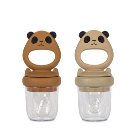 Bilde av Konges Slöjd Fruit Feeder Panda 2-p (Caramel/Warm Clay)
