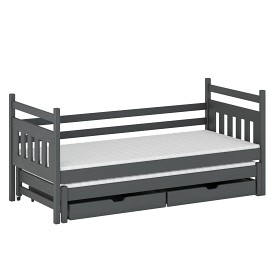 Bilde av Lano Meble Daniel Enkeltseng med ekstraseng og bokser 90x200 (Grafit)