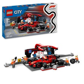 Bilde av LEGO City 60443 F1 pit stop & pit team med Ferrari bil