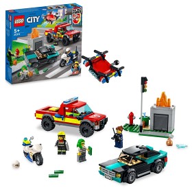 Bilde av LEGO City Fire 60319 Politijakt og brannslukkingssett