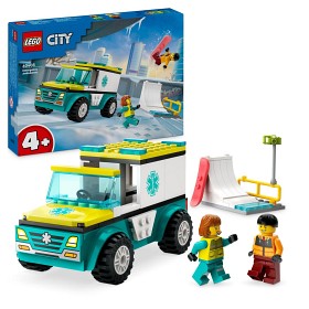 Bilde av LEGO City Great Vehicles 60403 Ambulanse og snowboardkjører