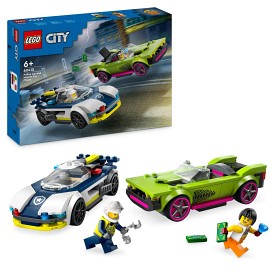 Bilde av LEGO City Police 60415 Jakt med politibil og muskelbil