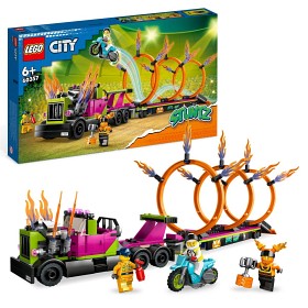 Bilde av LEGO City Stuntz 60357 Stuntbil og brannringsutfordring