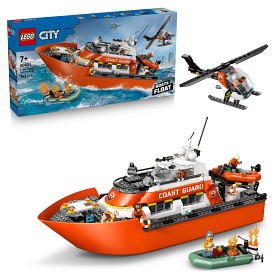 Bilde av LEGO City 60504 Kustbevakningens räddningsbåt och helikopter