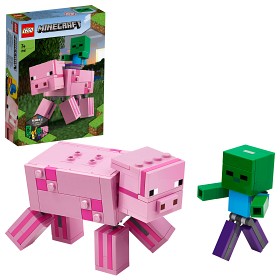 Bilde av LEGO Minecraft 21157 - BigFig gris med zombieunge