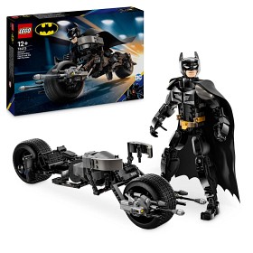 Bilde av LEGO Super Heroes DC 76273 Batman konstruksjonsfigur og Batpod-sykkelen