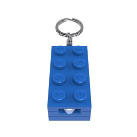 Bilde av LEGO Legokloss Nøkkelring med Lys (Blå)