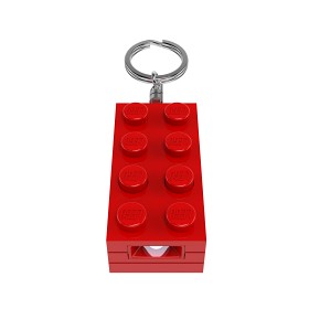 Bilde av LEGO Legokloss Nøkkelring med Lys (Rød)