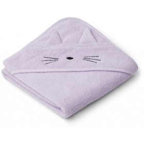 Bilde av Liewood Albert hooded towel Cat light lavender